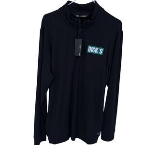 NEW Travis Mathew Dick's Sporting Goods 1/4 Zip Pullover Medium Men's Black Golf